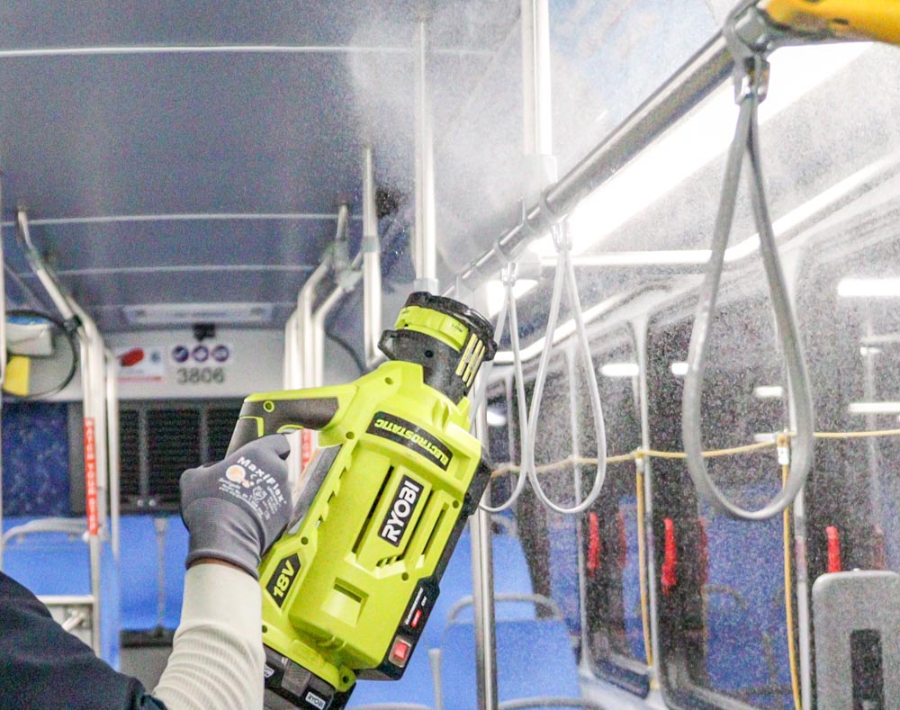Ryobi Electrostatic Sprayers Make Gcrta Transit Safer Greater