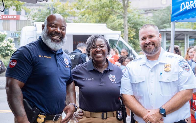 Transit Police Officers smile for the camera