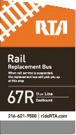 67R Blue Line / Green Line Replacement Bus Sign